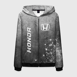 Мужская толстовка на молнии Honda - grey gradient вертикально