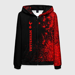 Мужская толстовка на молнии Tottenham - red gradient по-вертикали