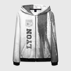 Мужская толстовка на молнии Lyon - white gradient по-вертикали