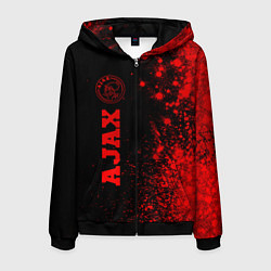 Мужская толстовка на молнии Ajax - red gradient по-вертикали