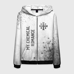 Мужская толстовка на молнии My Chemical Romance - white gradient вертикально