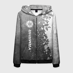 Толстовка 3D на молнии мужская Yamaha - grey gradient по-вертикали, цвет: 3D-черный