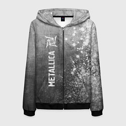 Мужская толстовка на молнии Metallica - grey gradient по-вертикали