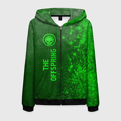 Толстовка 3D на молнии мужская The Offspring - green gradient по-вертикали, цвет: 3D-черный