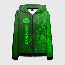 Мужская толстовка на молнии Daewoo - green gradient по-вертикали