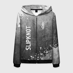 Мужская толстовка на молнии Slipknot - grey gradient вертикально