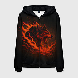 Мужская толстовка на молнии Инфернальный волк