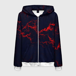 Мужская толстовка на молнии Lightning red glow