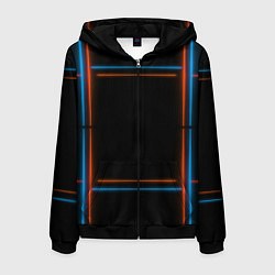 Мужская толстовка на молнии Neon black red blue