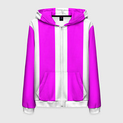 Мужская толстовка на молнии Color white pink line