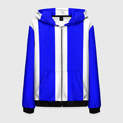 Мужская толстовка на молнии Color white blue line