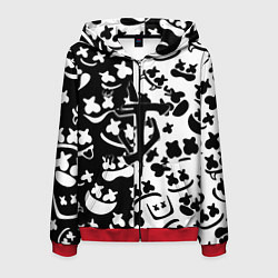 Мужская толстовка на молнии Doom x Marshmello pattern