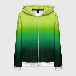Мужская толстовка на молнии Градиент укропное зеленое омбре