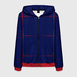 Мужская толстовка на молнии Color blue red stripes