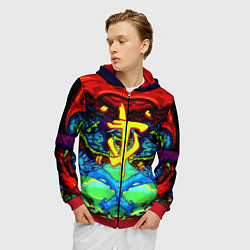 Толстовка 3D на молнии мужская Doom hyper monster, цвет: 3D-красный — фото 2