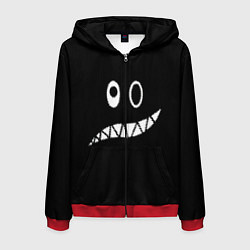 Толстовка 3D на молнии мужская Двойная эмоция, цвет: 3D-красный