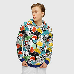 Толстовка 3D на молнии мужская Природная абстракция, цвет: 3D-синий — фото 2