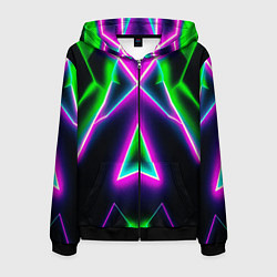 Толстовка 3D на молнии мужская Multicolored colorful color, цвет: 3D-черный