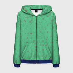 Толстовка 3D на молнии мужская Color green brown, цвет: 3D-синий