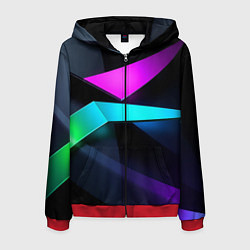 Мужская толстовка на молнии Neon colored geometric