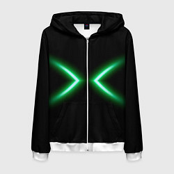 Мужская толстовка на молнии Neon green lines