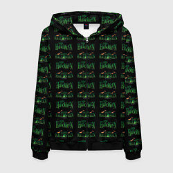 Толстовка 3D на молнии мужская Halloween pattern, цвет: 3D-черный