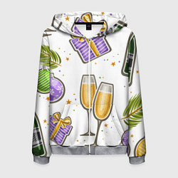 Мужская толстовка на молнии Новогодний вайб