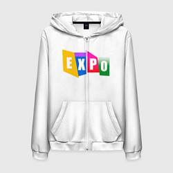 Толстовка 3D на молнии мужская Expo Выстовка, цвет: 3D-белый