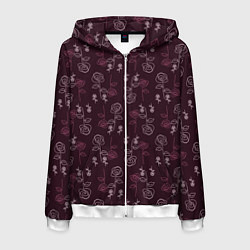 Мужская толстовка на молнии Simple roses