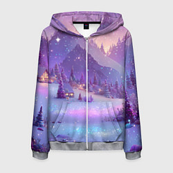 Мужская толстовка на молнии Новогодняя магическая атмосфера