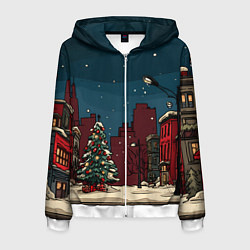 Мужская толстовка на молнии Новогодняя ночь