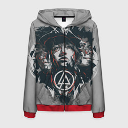 Толстовка 3D на молнии мужская Linkin Park: My Style, цвет: 3D-красный