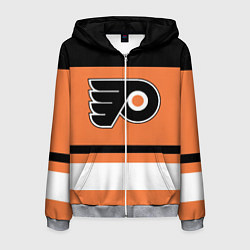 Толстовка 3D на молнии мужская Philadelphia Flyers, цвет: 3D-меланж