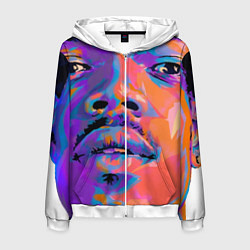 Толстовка 3D на молнии мужская Richard Kern, цвет: 3D-белый