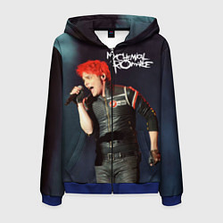 Толстовка 3D на молнии мужская Gerard Way, цвет: 3D-синий