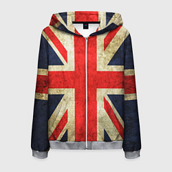 Толстовка 3D на молнии мужская Великобритания, цвет: 3D-меланж