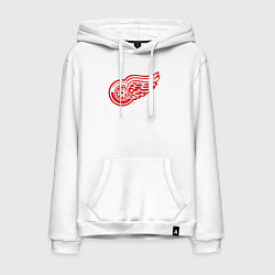 Толстовка-худи хлопковая мужская Detroit Red Wings, цвет: белый