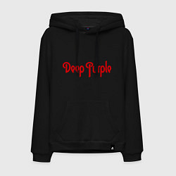 Толстовка-худи хлопковая мужская Deep Purple: Red Logo, цвет: черный