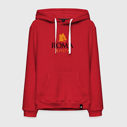 Толстовка-худи хлопковая мужская AS Roma 1927, цвет: красный