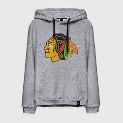 Толстовка-худи хлопковая мужская Chicago Blackhawks: Kane, цвет: меланж