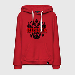 Толстовка-худи хлопковая мужская Russia Coat, цвет: красный