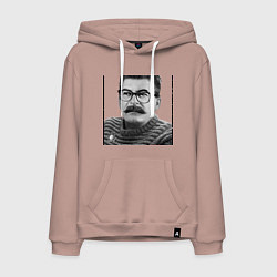 Толстовка-худи хлопковая мужская Stalin: Style in, цвет: пыльно-розовый