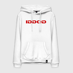 Толстовка-худи хлопковая мужская IDDQD Doom, цвет: белый
