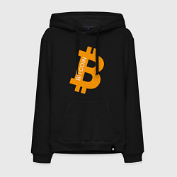 Толстовка-худи хлопковая мужская Bitcoin Boss, цвет: черный