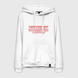 Толстовка-худи хлопковая мужская Stranger Things, цвет: белый