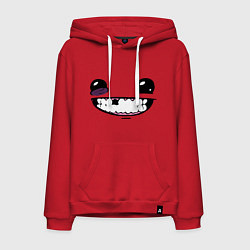Толстовка-худи хлопковая мужская Super Meat Boy: Face, цвет: красный