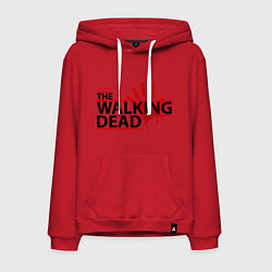 Толстовка-худи хлопковая мужская The Walking Dead, кровавый след, цвет: красный