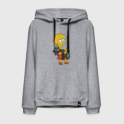 Мужская толстовка-худи Лиза Симпсон и кот