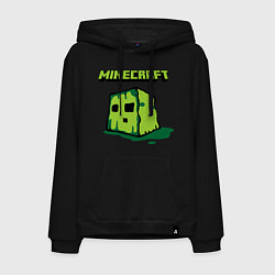 Толстовка-худи хлопковая мужская Minecraft Creeper, цвет: черный
