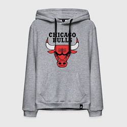 Толстовка-худи хлопковая мужская Chicago Bulls, цвет: меланж